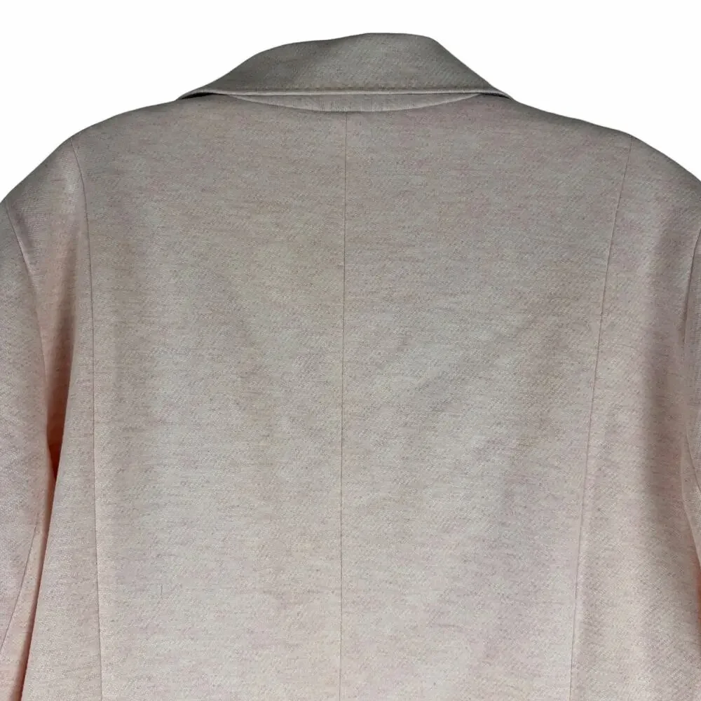 Talbots Easy Knit 2 Buttons Cotton Blend Blazer Jacket Light Pink Size 16